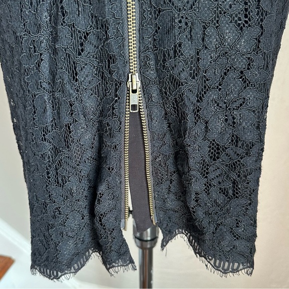 EUC Diane von Furstenburg Black Lace Zarita Sheath Dress Full Zip Back - Picture 8 of 16